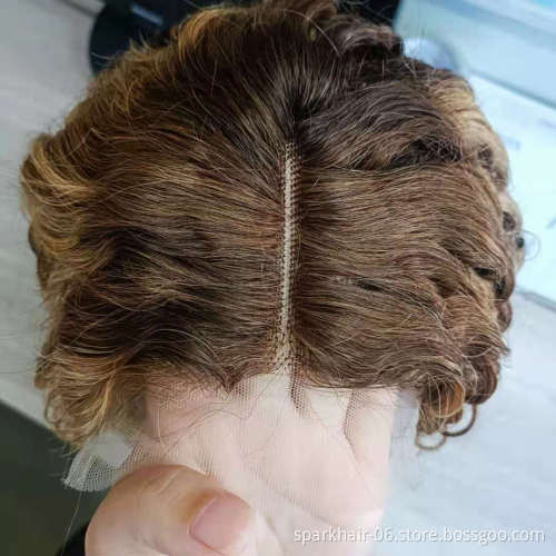 Highlight Transparent 13x4 HD Lace Frontal Wig BOB Straight Wigs 4x4 5x5 6x6 Closure Human Hair Wigs Short With Bangs